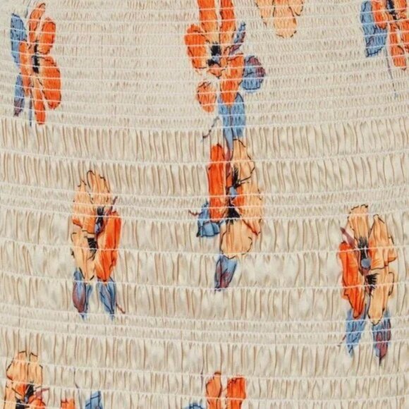 NEW NICHOLAS Smocked Floral Midi Skirt Size US 6 - Picture 2 of 14